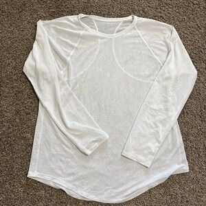 Athleta Classic White Long Sleeve Tee